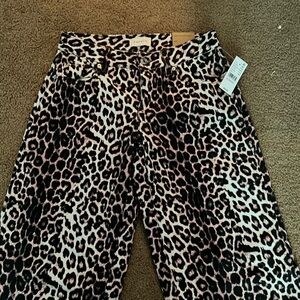 Titktok viral Low rise leopard print jeans